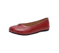 WESUF Split Toe Ballet Flats for Women PU Leather Slip On Ballerina Pumps | Latex Insole,Microfiber Lining,Rubber Sole,Low 1cm Heel,Daily Wear,Four Seasons,French Style