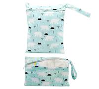 Wet and Dry Bag, 2-Piece Foldable Waterproof for the Baby Room - Wet and Dry Textile Changing Bags for Swimming Camping Travel Fitness Training Pool