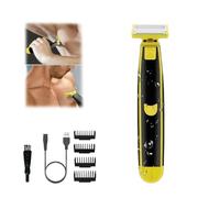 Wet and Dry Electric Shaver, Men's Electric Shaver, 360 Face Hybrid Electric Beard Trimmer and Shaver with 4 Interchangeable Cutter Heads (1PCS)