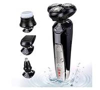 Wet and Dry Rechargeable Mens Razor Waterproof Electric Intelligent Digital Display 4D Rotary Razors