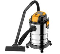 Wet And Dry Vacuum Cleaner 25L Stainless Steel Workshop Garage Vac