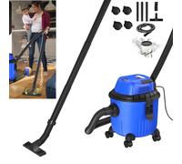 Wet and Dry Vacuum Cleaner, 800w Car Hoover Vacuum Cleaner 3 in 1 Industrial Vacuum Cleaner with 15L Dust Collection Container, Blow Connection, 2m Cable, 16kp Suction