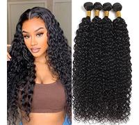 Wet and Wavy Bundles 100% Unprocessed Brazilian Human Hair 4 Bundles 12" 18" 18" 10A Ocean Wave Human Hair Bundles for Black Women