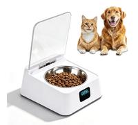 Wet Automatic Feeder for Cats, 350 ml Cat Food Automatic with Infrared Sensor, Automatic Feeding Bowl with Hinged Lid for Small and Medium Dogs and Cats & for Wet and Dry Food