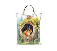 Wet Bag Travel Laundry Bag 1pc(Watercolor Tree Hole Squirrel)