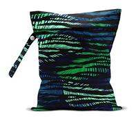 Wet Bag, Wet Dry Bag, Wet Bag for Swimsuit, Travel, Beach, Pool, Stroller, Diapers, Dirty Yoga Gym Clothes, Makeup Bag, Waterproof Tropical Palm Leaves Decor Jungle Palm Leaf Favors