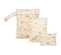 Wet Bags for Baby - Toiletry Pouches Set of 3,Water-Resistant Organizer Sack Storage Bags Compact for Vacation Baby Kids Gym Pool Trip Hiking Travel