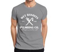 Wet Bandits Plumbing Co. Kevin Home Alone Wet Bandits - Christmas Xmas Men's T-Shirt, gray, XL