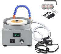 Wet Bench Grinder & Electric Sander 0-2000rpm, Adjustable Speed, Bidirectional Rotation, LED Display, Metal & Jade Knife Sharpener with 3 Diamond Discs