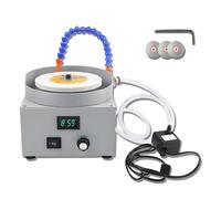 Wet Bench Grinder, Electric Sander with 80 Mesh Wheel & 3 Diamond Discs, 0-2000Rpm Adjustable Speed, LED Display, Bidirectional Rotation, for Metal Knives Jade Glass