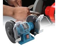 Wet Bench Grinder with Induction Motor and Silent Effect, Grinding Wheel Diameter 125/150/200MM, Aluminum Alloy Metal Base, Fully Transparent PC Goggles Included