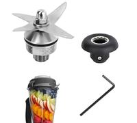 Wet Blade Replacement Assembly, Stainless Steel Blender Blade with Drive Socket & Wrench Fit for Household 64oz 32oz & Commercial-Grade 64oz 48oz 32oz Container