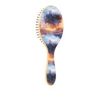 Wet Brush Detangler Hair Brush - All Hair Types - Soft Bristles Glide Through Tangles with Ease Baseball Water Fire Collisions for Wet & Dry Hair