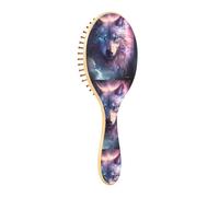 Wet Brush Detangler Hair Brush - All Hair Types - Soft Bristles Glide Through Tangles with Ease Blue Eyes Wolf for Wet & Dry Hair