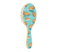 Wet Brush Detangler Hair Brush - All Hair Types - Soft Bristles Glide Through Tangles with Ease Capybaras in The Water for Wet & Dry Hair