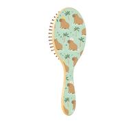 Wet Brush Detangler Hair Brush - All Hair Types - Soft Bristles Glide Through Tangles with Ease Capybaras Summer Plam for Wet & Dry Hair