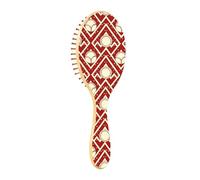 Wet Brush Detangler Hair Brush - All Hair Types - Soft Bristles Glide Through Tangles with Ease Chevron Red Baseball for Wet & Dry Hair
