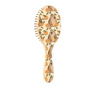 Wet Brush Detangler Hair Brush - All Hair Types - Soft Bristles Glide Through Tangles with Ease Cute Capybaras with Juicy Oranges for Wet & Dry Hair