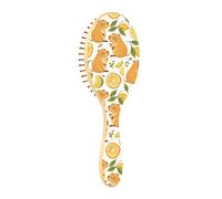 Wet Brush Detangler Hair Brush - All Hair Types - Soft Bristles Glide Through Tangles with Ease Funny Baby Capybaras Lemon Pieces for Wet & Dry Hair