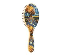 Wet Brush Detangler Hair Brush - All Hair Types - Soft Bristles Glide Through Tangles with Ease Stary Sky Girl for Wet & Dry Hair