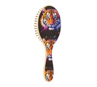Wet Brush Detangler Hair Brush - All Hair Types - Soft Bristles Glide Through Tangles with Ease Watercolor Tiger Head for Wet & Dry Hair