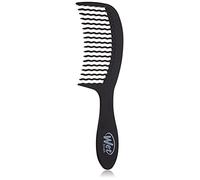 Wet Brush Detangling Easy Glide Comb, Wave Tooth Design, Black
