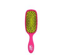 Wet Brush Shine Enhancer Brush with Soft Intelliflex and Natural Boar Bristles to Help Distribute Hairs Natural Oils without Breaking Hair, Pink