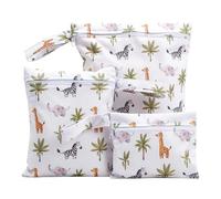 Wet Dry Bag | Waterproof Storage Pouch | Diaper Bag with Zipper and Handle | for Beach Pool Travel Clothes Swimsuit Towel Diaper