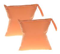 Wet Dry Bags 11 × 11.8 in 2 Pack Medium Waterproof Diaper Bag with Single Zipper Compartment Reusable Polyester Travel Pouch for Baby Cloth Diapers Swimsuits Gym (Orange)