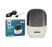 Wet & Dry Pocket Electric Shaver for Men Waterproof 60-Min Runtime Geepas White One Size