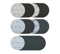 Wet Dry Sanding Discs 115mm Hook-and-Loop Orbital Sander Disc 320/400/600/800/1000 Grit, 40Pcs Waterproof Sandpaper 4.5Inch Flocked Sanding Pads for Automotive, Metal, Mirror & Jewellery Polishing