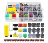 Wet Dry Sanding Discs and Drum Sander Set - 268 Pcs 25mm Multicolor Buffing Wheels, 60-10000 Grit Sanding Bits Accessories for Dremel Rotary Tools, Drill Attachment for Resin Wood Metal Jewelry Car
