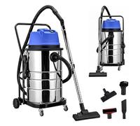 Wet Dry Vacuum, 16 Gallon Heavy-Duty Shop Vacuum with 1400W Motor, Stainless Steel, Includes Filter, Dust Bag, Hose & Attachments for Home Projects & Renovations