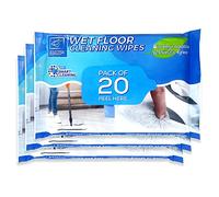 Wet Floor Cleaning Wipes - Wet Wipes for Most Flat Mops Compatible with Flash Mops - Perfect Floor Cleaner for Laminate, Tile, Wood, or Hard Surfaces (3 count (Pack of 60))