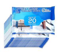 Wet Floor Cleaning Wipes - Wet Wipes for Most Flat Mops Compatible with Flash Mops - Perfect Floor Cleaner for Laminate, Tile, Wood, or Hard Surfaces (10 count (Pack of 200))