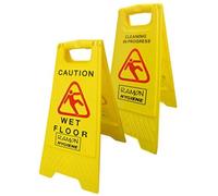 Wet Floor Sign - Free Standing A-Frame Caution Safety Sign - Floor Cleaning Warning Sign