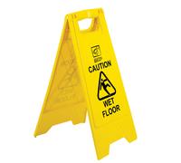 Wet Floor Sign - Yellow Caution Safety Sign