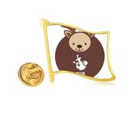 Wet Garbage Deer Treated Garbage Classification Golden Metal Flag Lapel Pin Badge