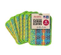 Wet-it! Skrubba 6-Pack Reusable Dish Scrubbers - Non-Scratch Scouring Pads for Kitchen & Household - Eco-Friendly, Dishwasher Safe Scrub Sponges for Dishes, Pots & Pans (Vogue)