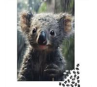 Wet Koala CloseUp 1000-Piece Jigsaw Puzzle for Adults, 52x38cm/1000pcs, White Cardboard, Gift Idea for Puzzle Lovers And Evening Downtime