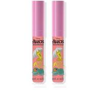 Wet n Wild Alice in Wonderland Lip Gloss, High-Shiny and Lightly-Tinted for the Ultimate Mirror Finish, Infused with Vitamin E, Sunflower Seed and Argan Oil, Wildflower Shade (Pack of 2)