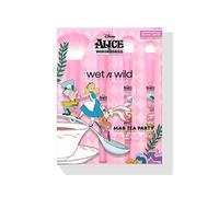 Wet n Wild Alice in Wonderland Mad Tea Party Makeup Brush Set, 4-Piece Ultra-Soft Brushes for Face and Eyes Makeup Application, Comfortable Grip and Ultimate Precision