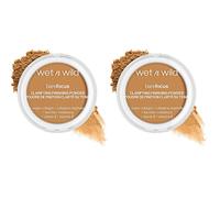 wet n wild Bare Focus Clarifying Finishing Powder | Matte | Pressed Setting Powder Medium-Tan (Pack of 2)
