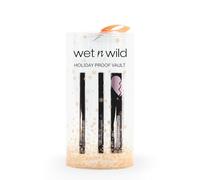 Wet n Wild Holiday Proof Vault, 3-Piece Makeup Gift Set with Black Waterproof Mascara and 2 Waterproof Eyeliners, Highly Pigmented, Lightweight Formula Enriched with Castor Oil and Vitamin E