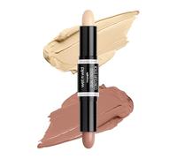 Wet n Wild MegaGlo Dual-Ended Contour Stick, Cream Bronzer + Highlighter 2-in-1, Blendable Sculpting Makeup for Cheeks, Nose & Jawline, Medium/Tan