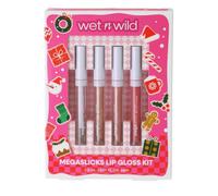Wet n Wild, MegaSlicks Lip Gloss Kit, 4 Shades | 4 High-Shine Lip Gloss Shades, Smooth Glossy Finish, Travel-Ready Kit, Holiday Gift