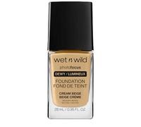 Wet n Wild Photo Focus Dewy Foundation, Hydrating Liquid Foundation for Normal to Dry Skin, Flash-Proof No White Cast, Buildable Radiant Finish, Cream Beige