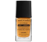 Wet n Wild Photo Focus Dewy Foundation, Hydrating Liquid Foundation for Normal to Dry Skin, Flash-Proof No White Cast, Buildable Radiant Finish, Caramel