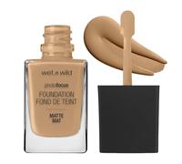 Wet n Wild, Photo Focus Foundation Matte, High-coverage Foundation with Light-adjusting Complex for a White Cast-free Effect and a Camera-ready Makeup, Matte Finish, Vegan, Desert Beige
