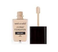 Wet n Wild Photo Focus Matte Foundation, Buildable High-Performing Liquid Makeup, Flash-Proof No White Cast and Pore-Blurring Finish, Nude Ivory